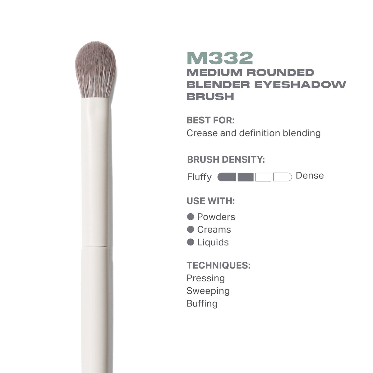 Morphe M332 Medium Rounded Blender Eyeshadow Brush